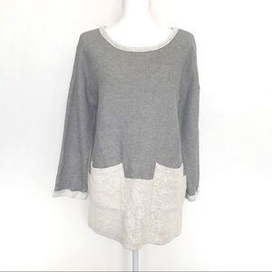 Hailey and Co Sweater Two Tone Grey Cream